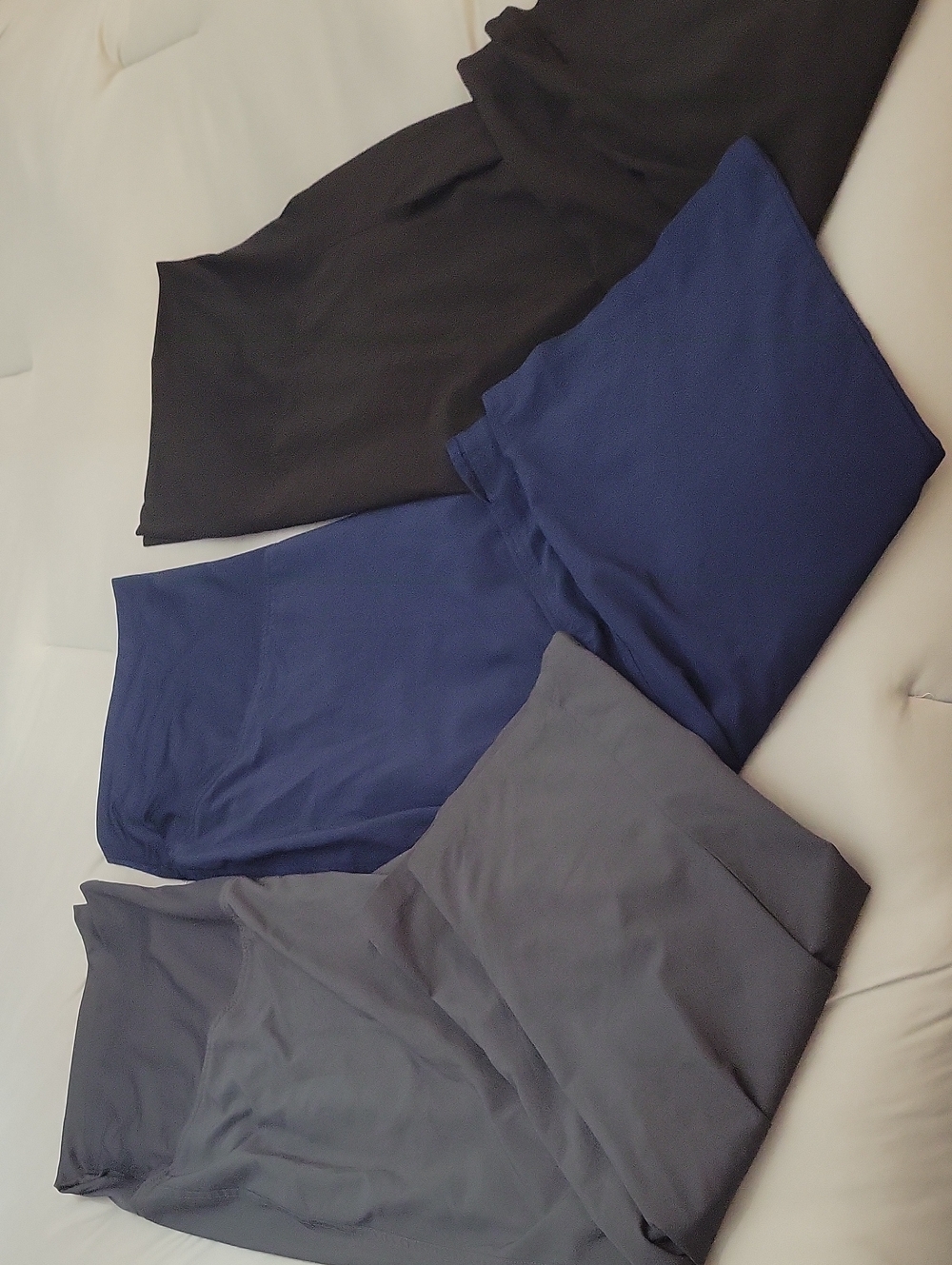 2x Med Couture Maternity Scrub Pant Trio- Black, Navy, Charcoal